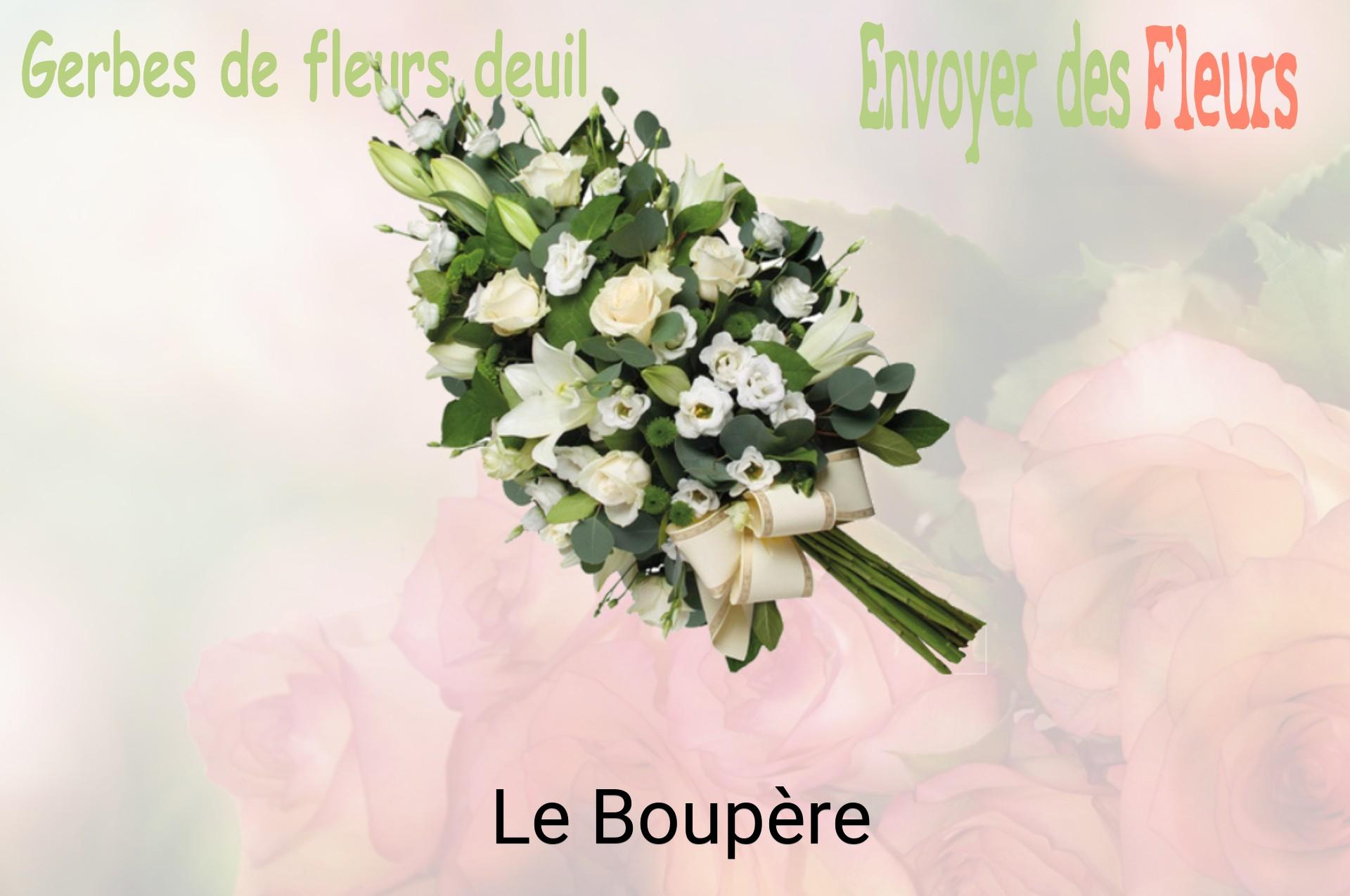 Gerbe de fleurs de deuil livrée à Le Boupère
